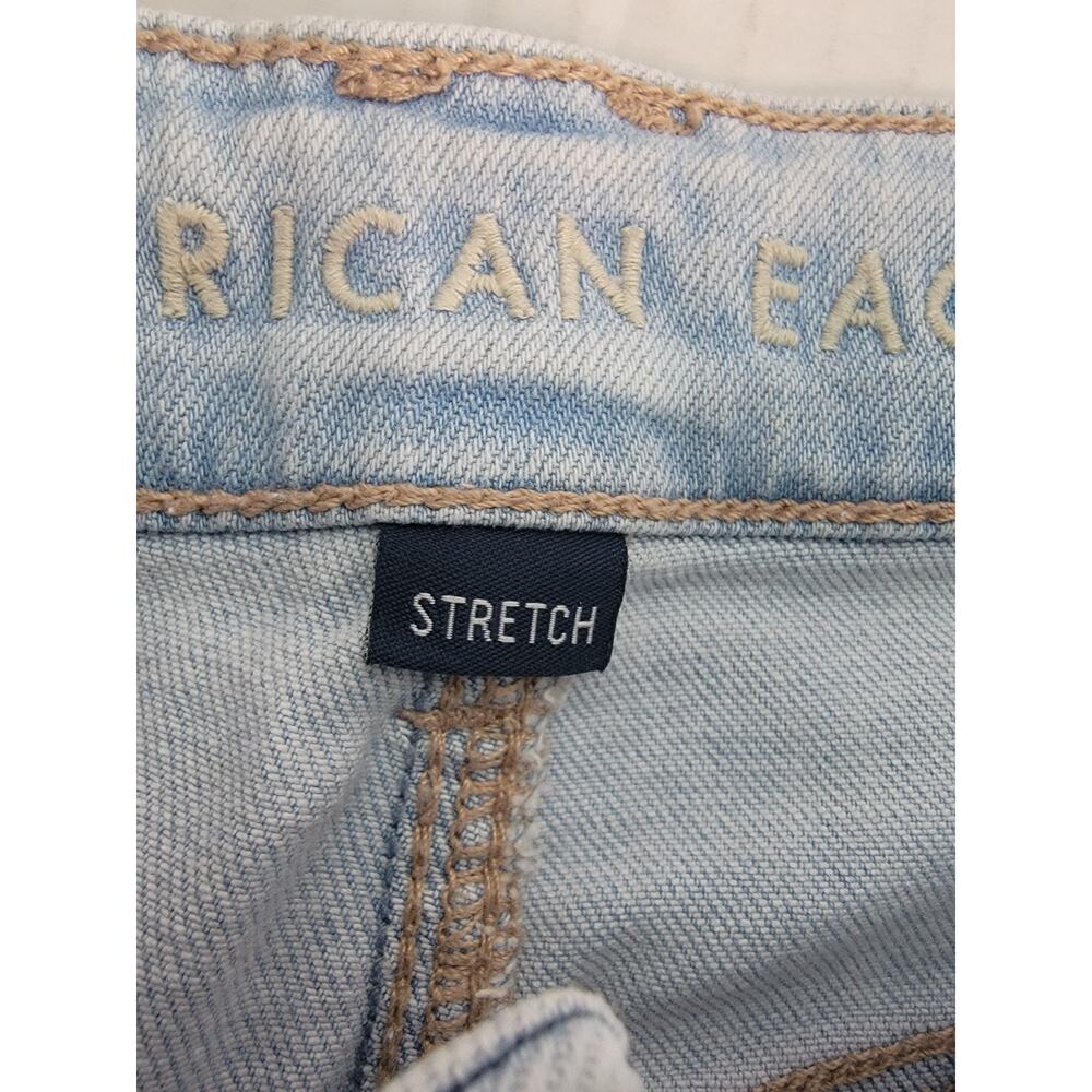 AMERICAN EAGLE Jeans Sz 000 Low Rise Baggy Wide Leg Drapey Light Wash Retro - Picture 8 of 12